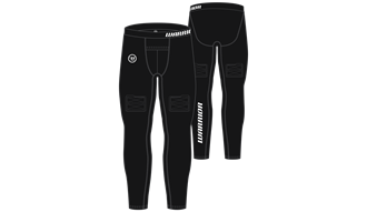 Warrior Long Compression Youth Pants with Cup